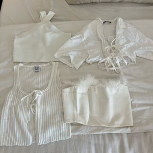 4 white shirts